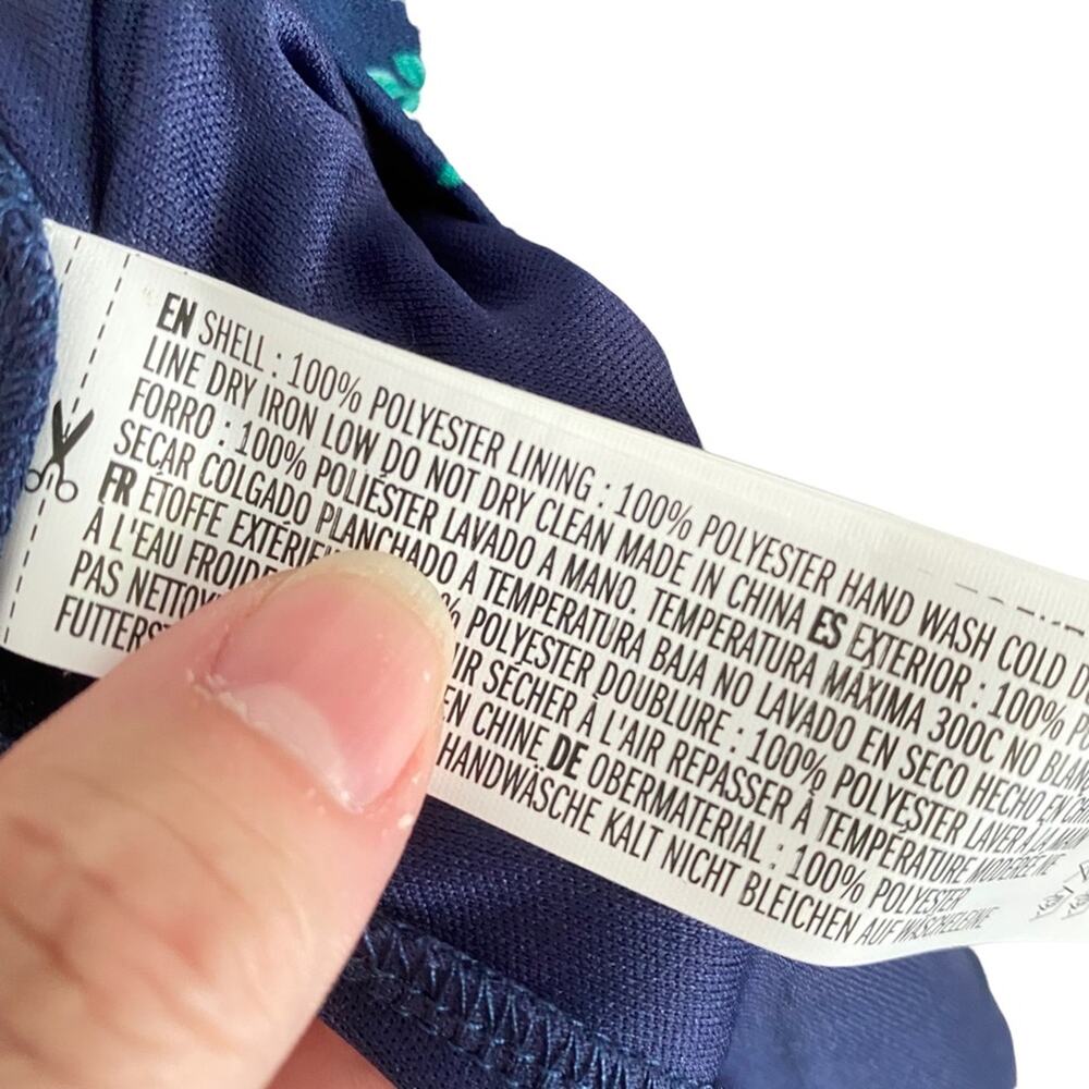 Forever 21 y2k Floral Mini Dress Romper lined M zip up back sundress - Picture 5 of 6